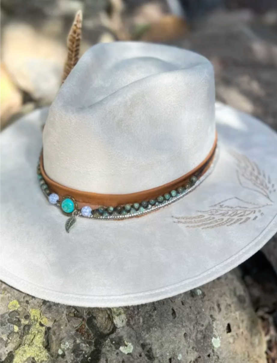 Angel Wings White Fedora Hat