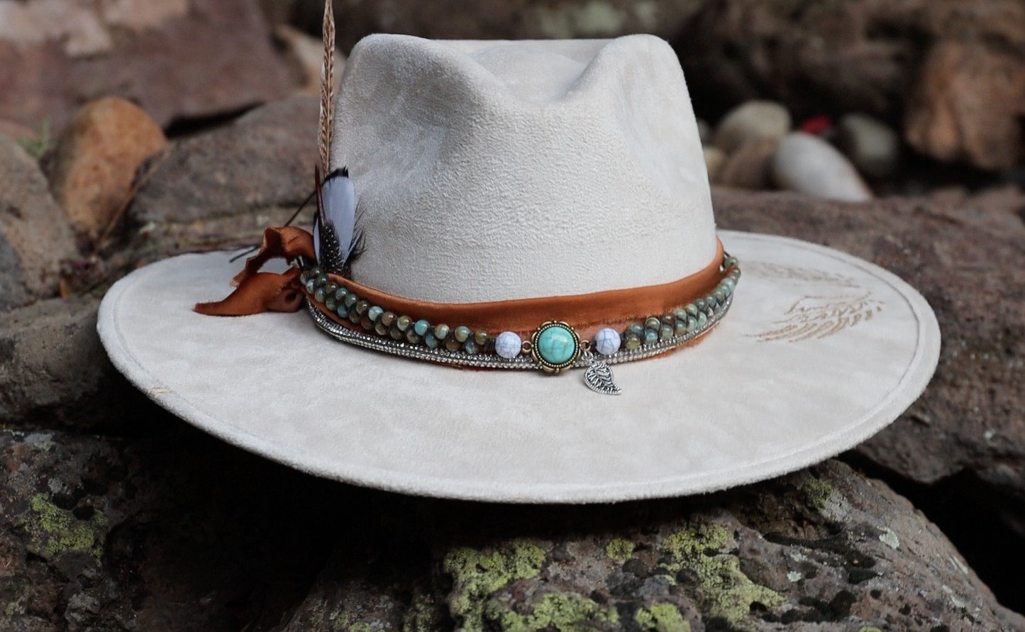 Angel Wings White Fedora Hat