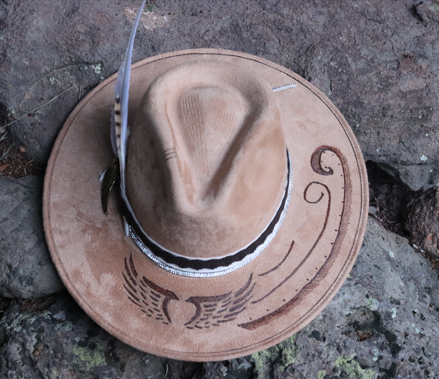 Custom | Angel Wing | Boho Fedora Hat for Women