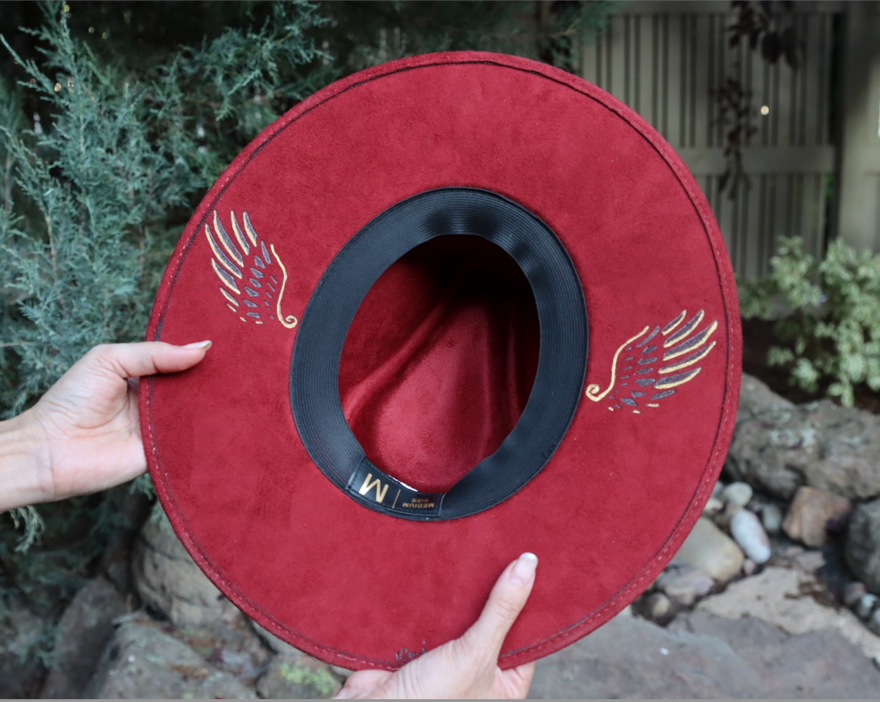 Unique Dragon Red, Black & Gold Fedora hat