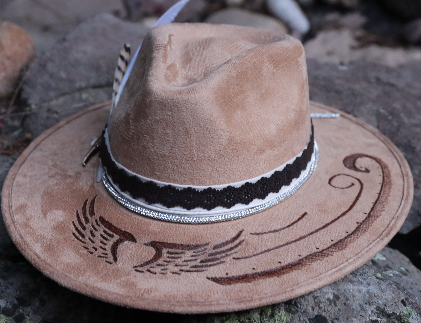 Custom | Angel Wing | Boho Fedora Hat for Women